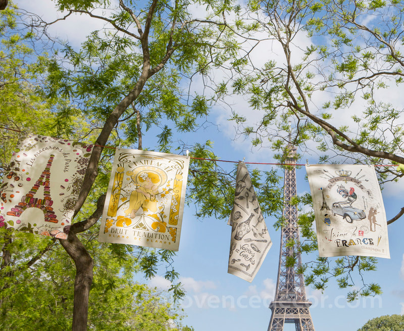 Provence Decor - Vive la France Collection French Designs Eco friendly Cotton Dishtowels