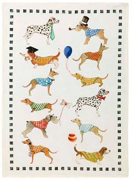 tea towels with dogs on them