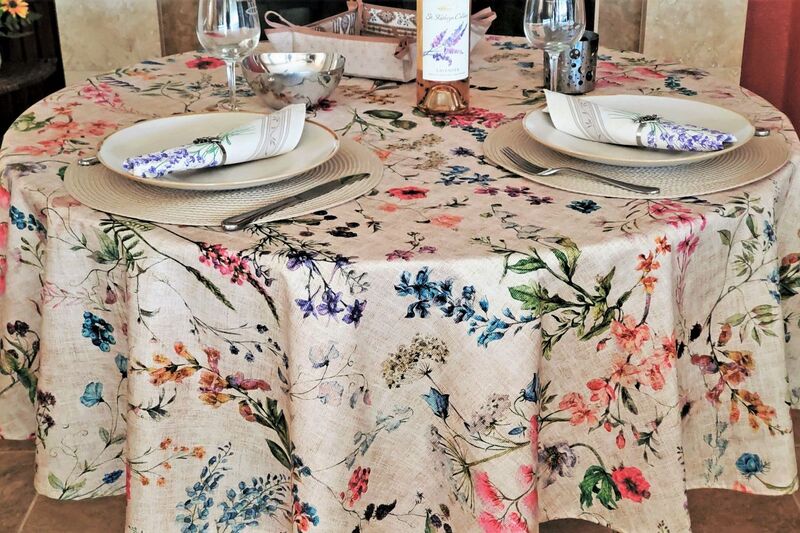 Round Acrylic Coated Tablecloths 60"