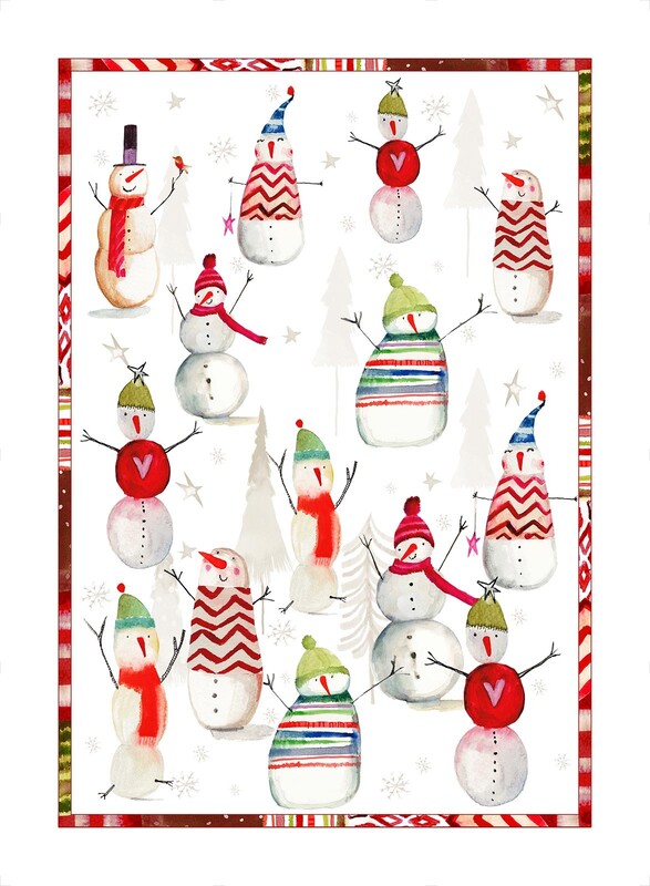 SNOWPOP RED Linen Kitchen Towels - Exclusive Designs Tea Towels - 100% Linen Dishtowels - Elegant Holidays Dish Towels - Christmas Kitchen Hand Towels - XMAS House Decoration Gifts