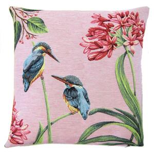 KINGFISHER BIRDS Authentic European Tapestry Throw Pillow Cases - Kingfisher Lover Cushion Covers - Tropical Bird Lovers Gift - Gifts Home Decor