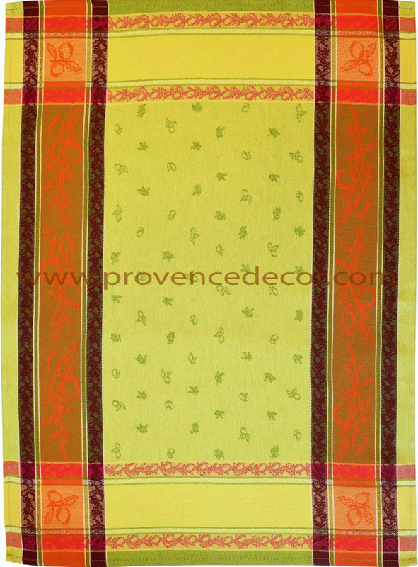 Set of 3 Jacquard dish cloths (Olivia. blue yellow) : Provence