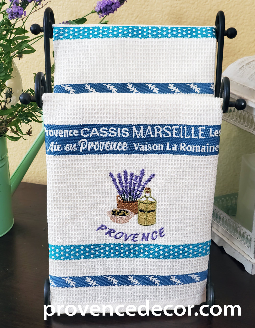 High quality French Provence Cotton Embroidered Dish towels