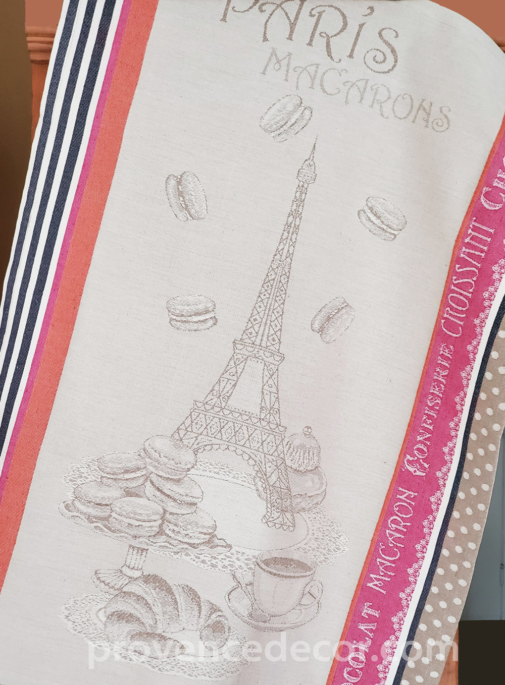 PARIS CAFE French Cotton Woven Kitchen Towels - Exclusive French