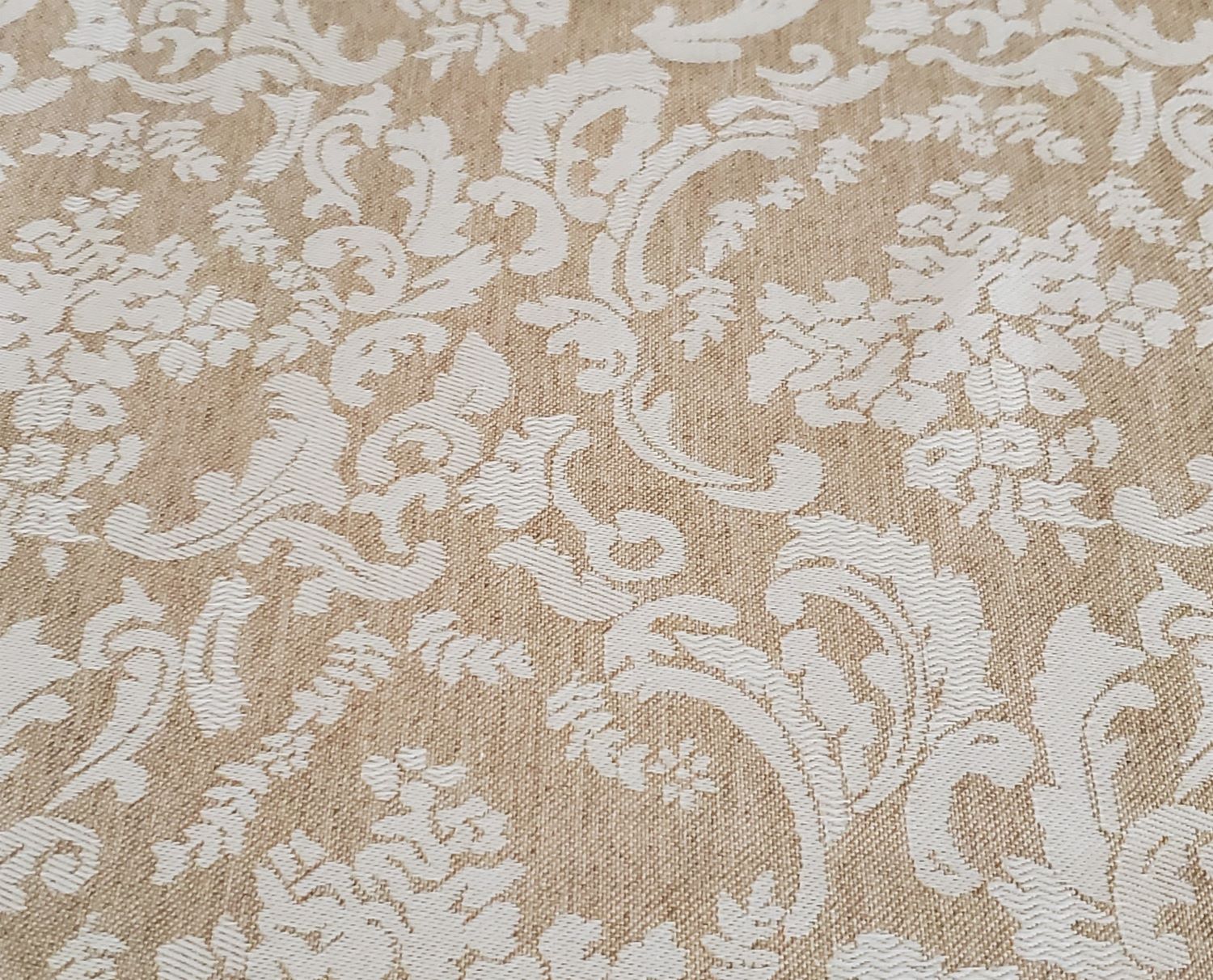AMBOISE GOLD BEIGE French Luxury Royal Design Rectangular Tablecloth -  French Oilcloth Stain Resistant Wipe Off Fabric - Elegant Party Table  Decoration